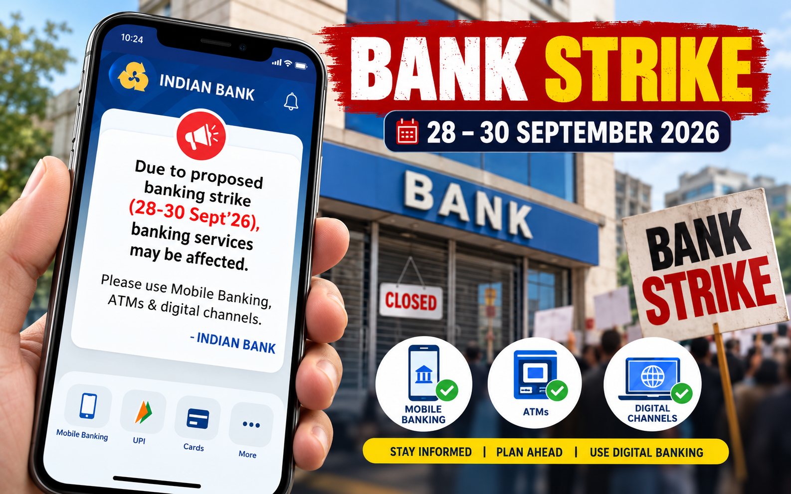 Why Are Banks on Strike From 28–30 September 2026? Everything Customers Need to Know